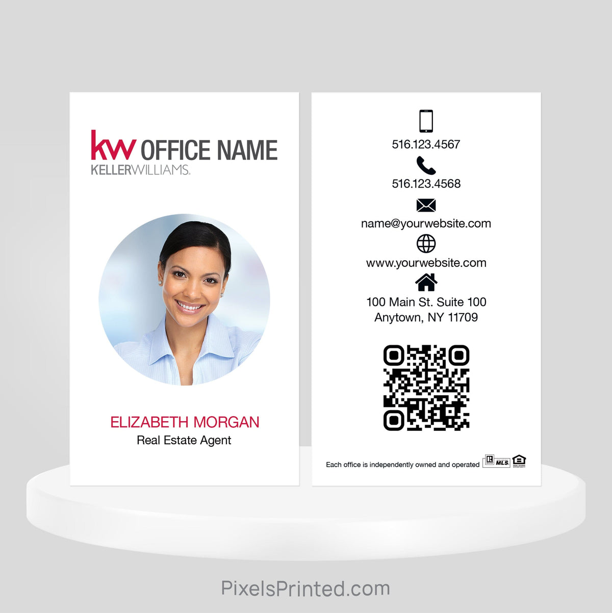 Keller Williams real estate business cards Business Cards PixelsPrinted 