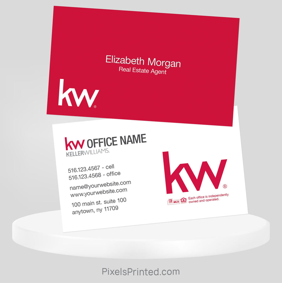 Keller Williams real estate business cards Business Cards PixelsPrinted 