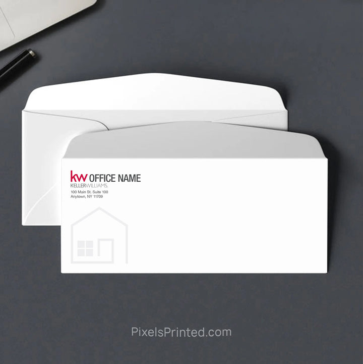 Personalized Keller Williams real estate office envelopes