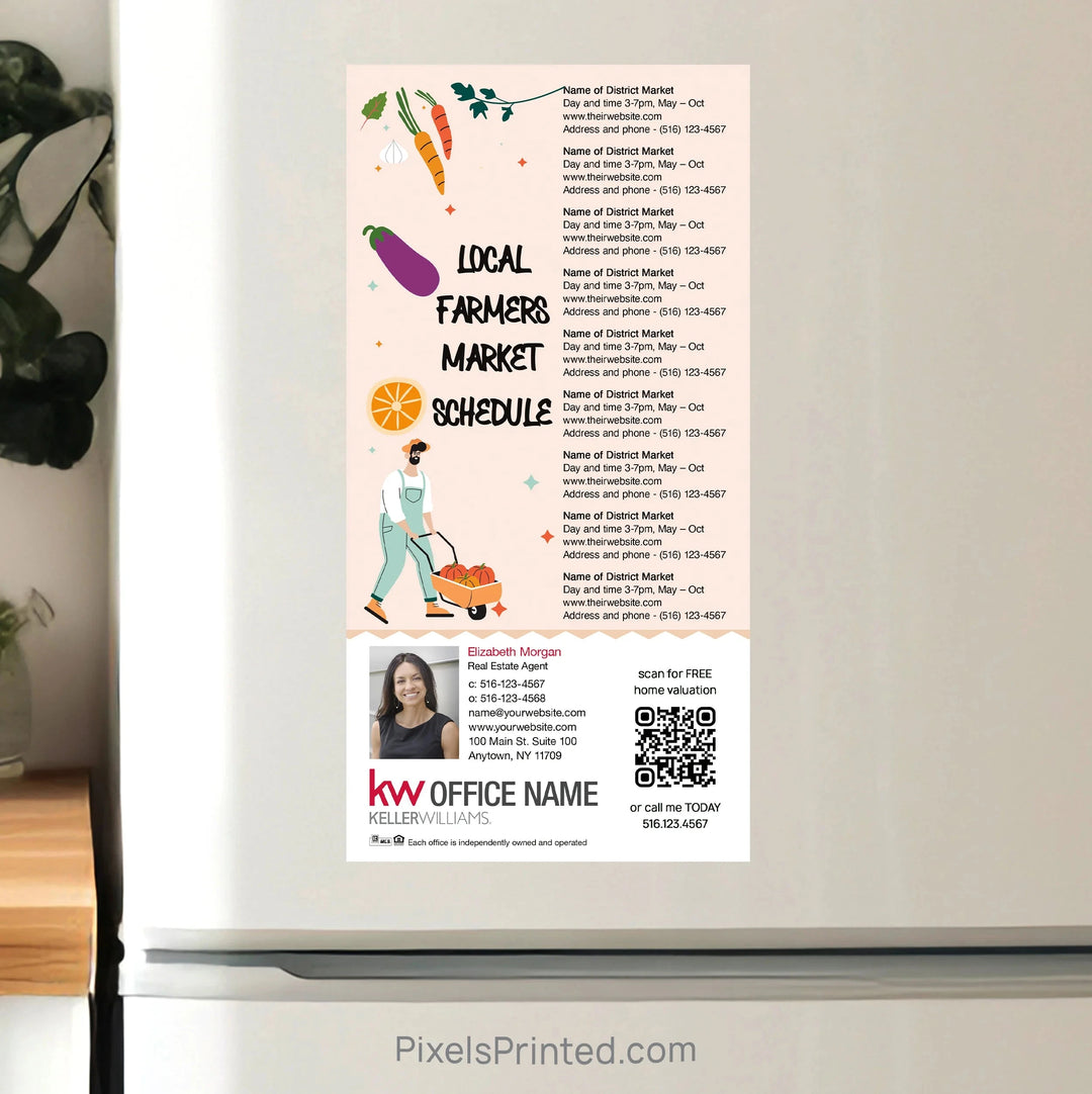 Keller Williams Real Estate Farmers Market Schedule Postcard Magnets postcard magnets PixelsPrinted 
