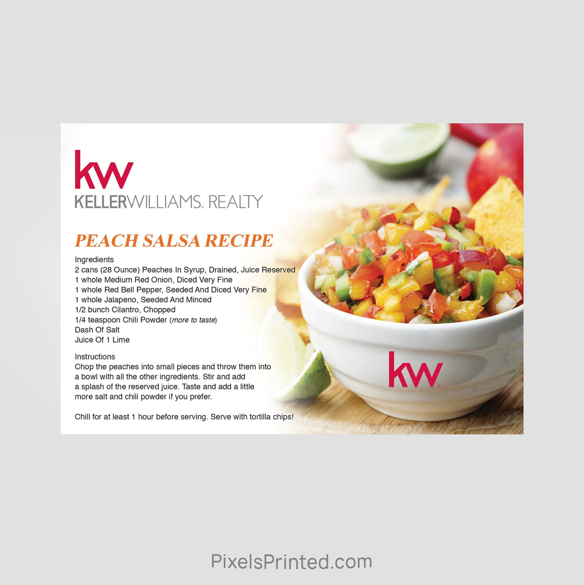 Keller Williams real estate recipe postcards PixelsPrinted 