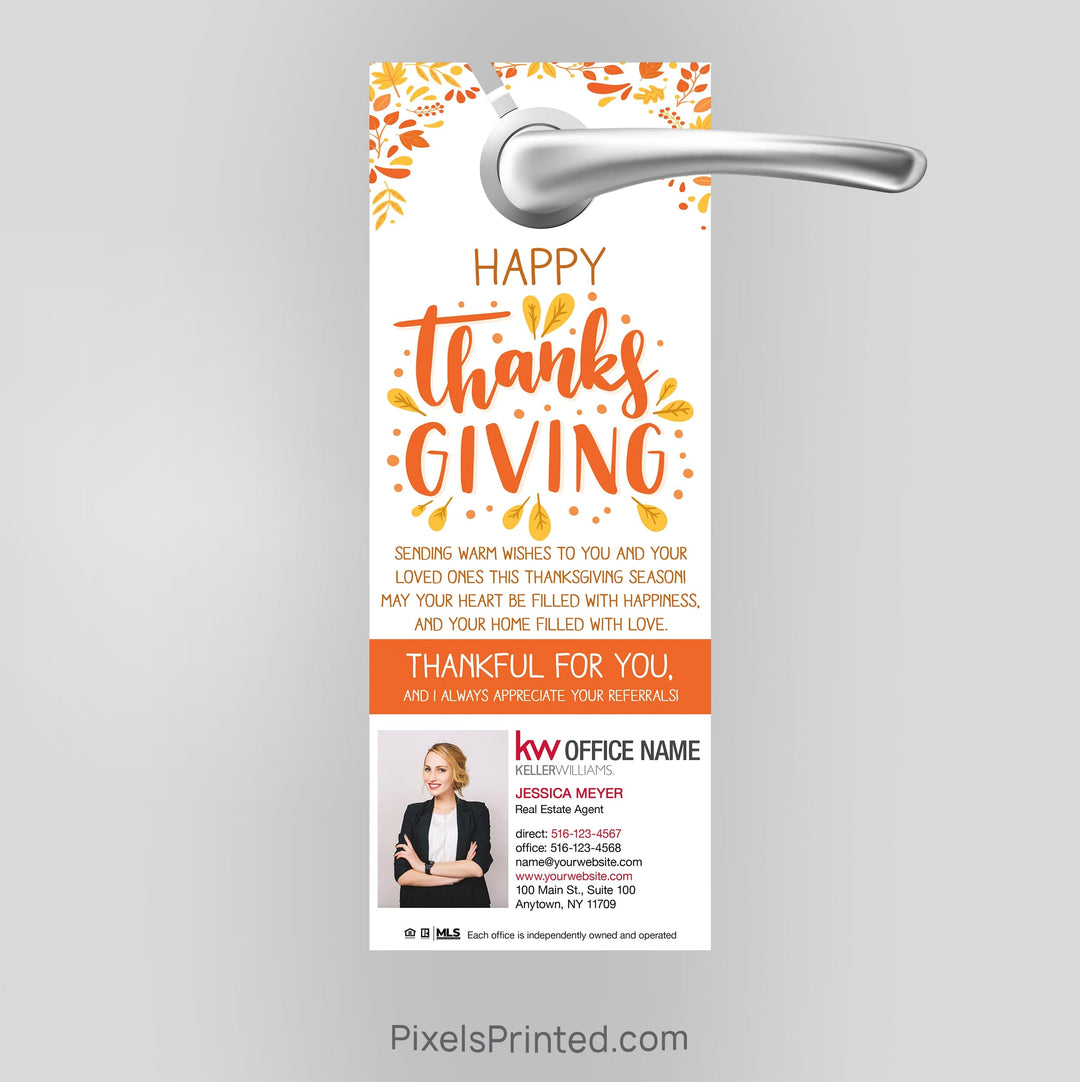 Keller Williams Thanksgiving door hangers PixelsPrinted 