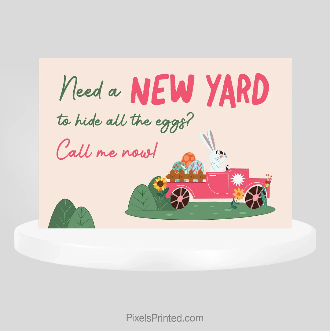 New Yard for Egg Hunts | Easter Coldwell Banker Realtor Postcard PixelsPrinted 