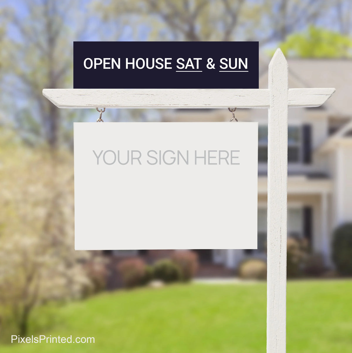 open house saturday and sunday sign riders