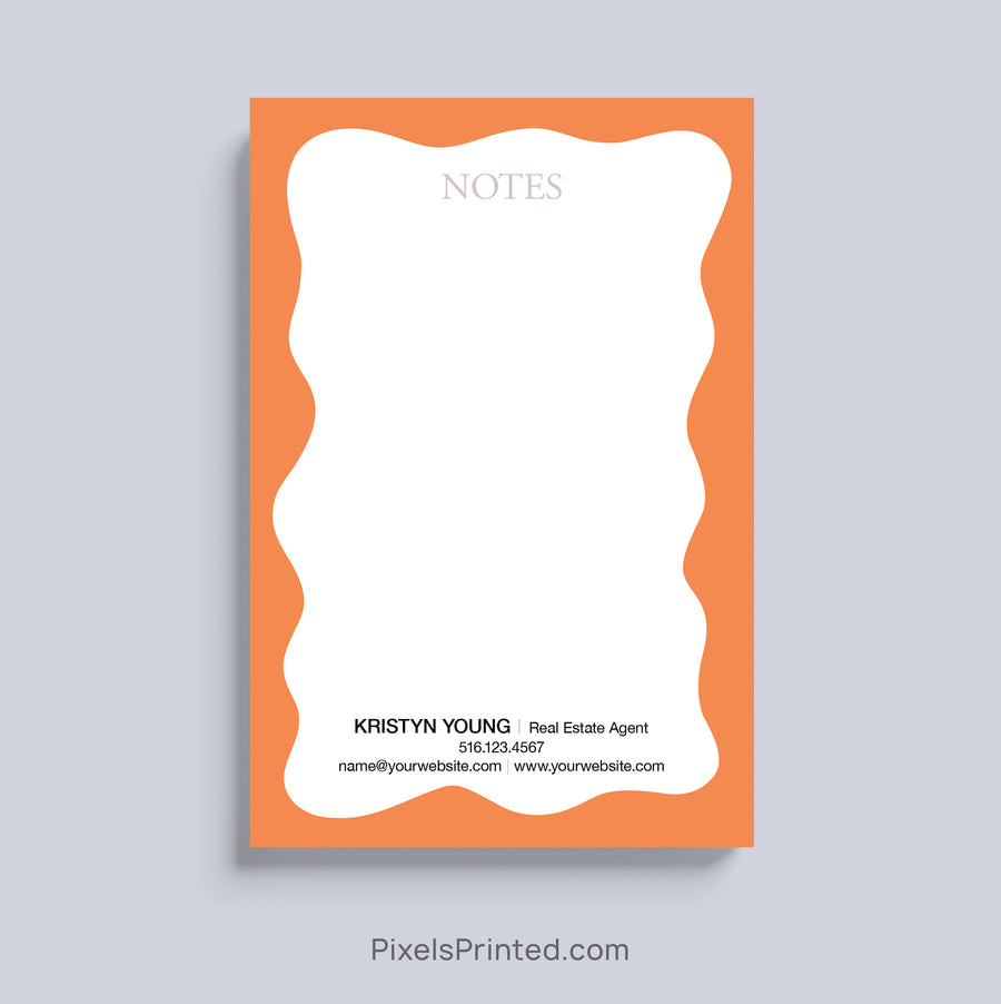 Personalized REALTOR® notes notepad with custom branding