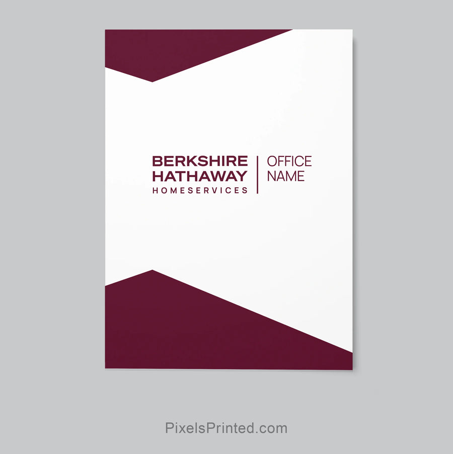 Berkshire Hathaway realtor presentation folder for client meetings