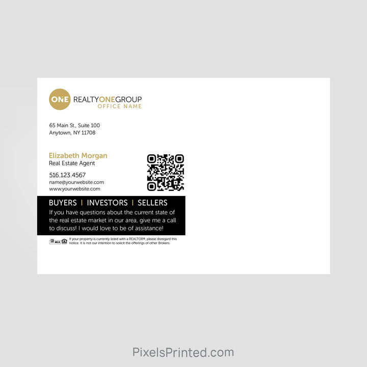 Realty One Group agent announcement postcards PixelsPrinted 