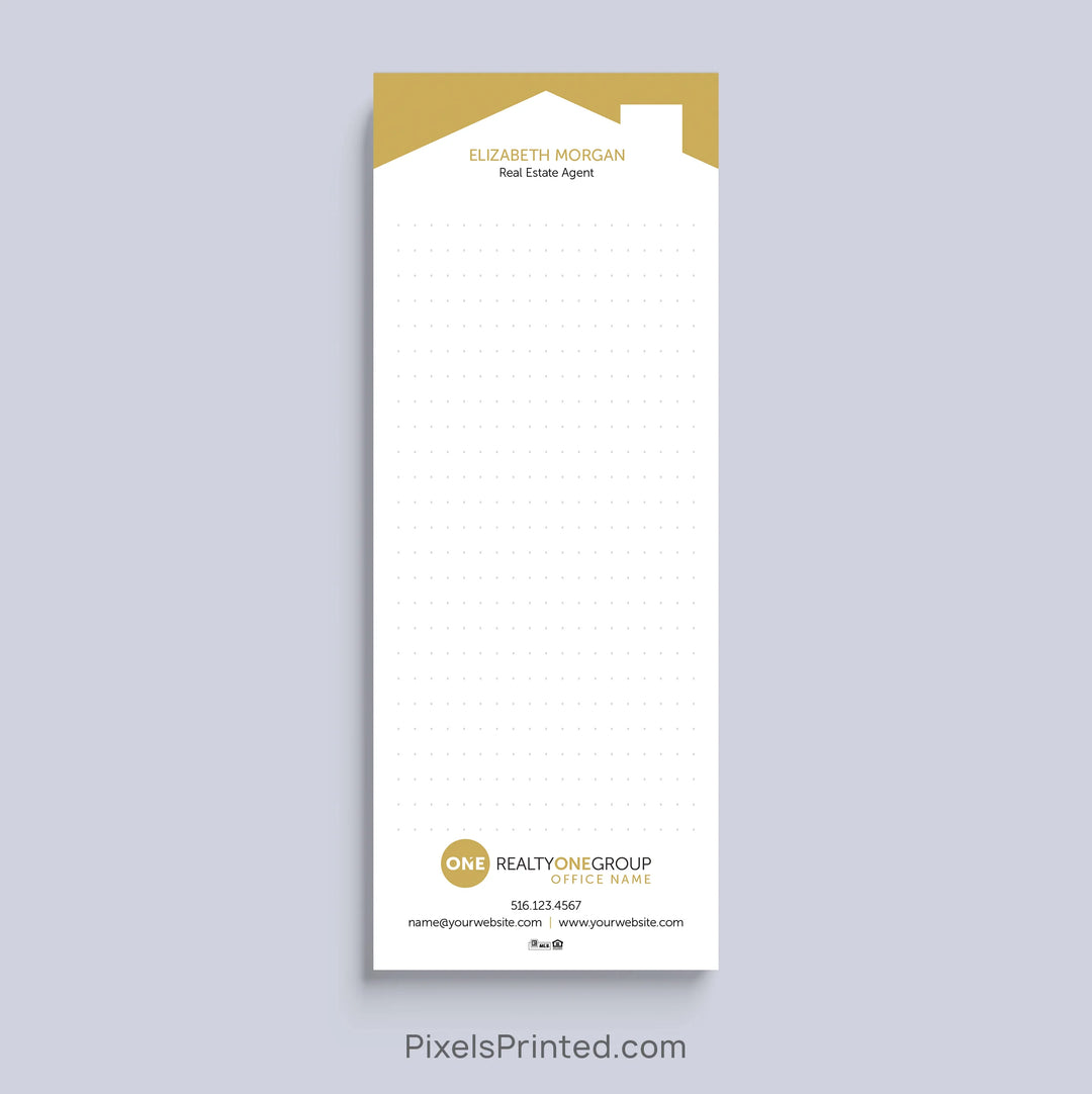Personalized Realty ONE Group bullet journal realtor notepad with house
