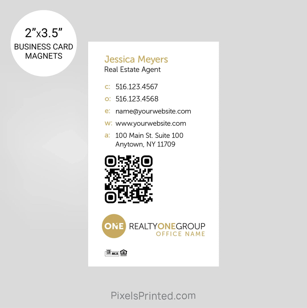 Realty ONE Group business card magnets PixelsPrinted 