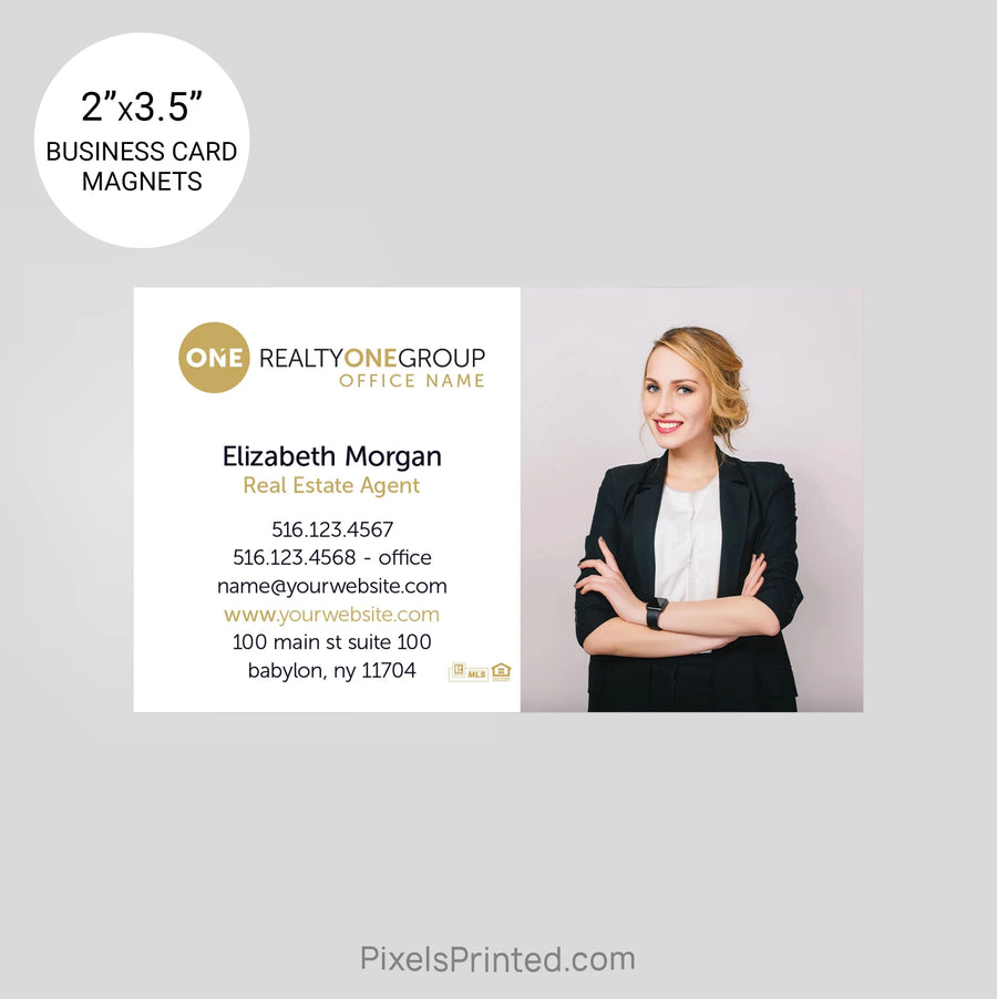 Realty ONE Group business card magnets PixelsPrinted 