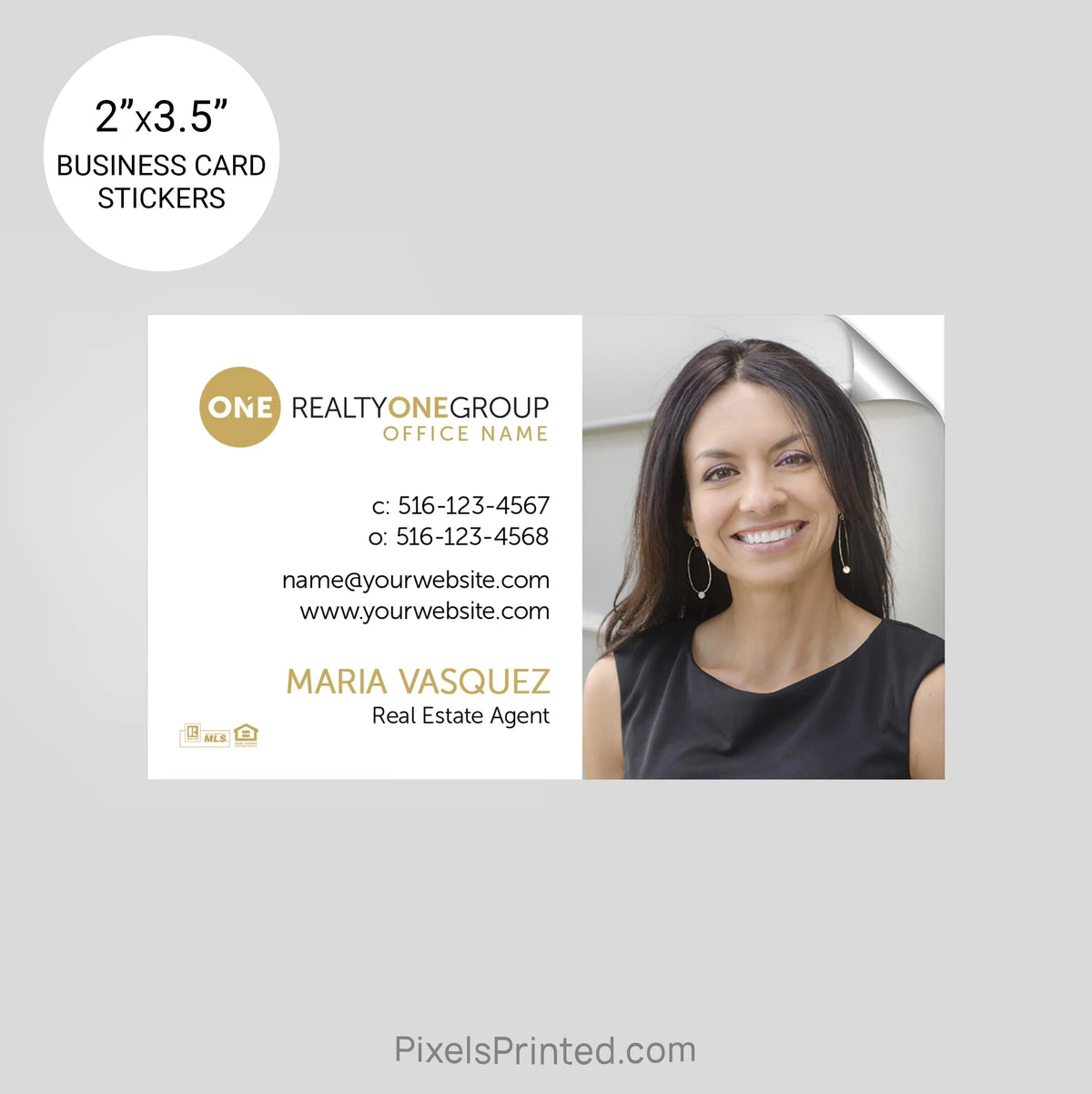 Realty One Group business card stickers sticker PixelsPrinted 