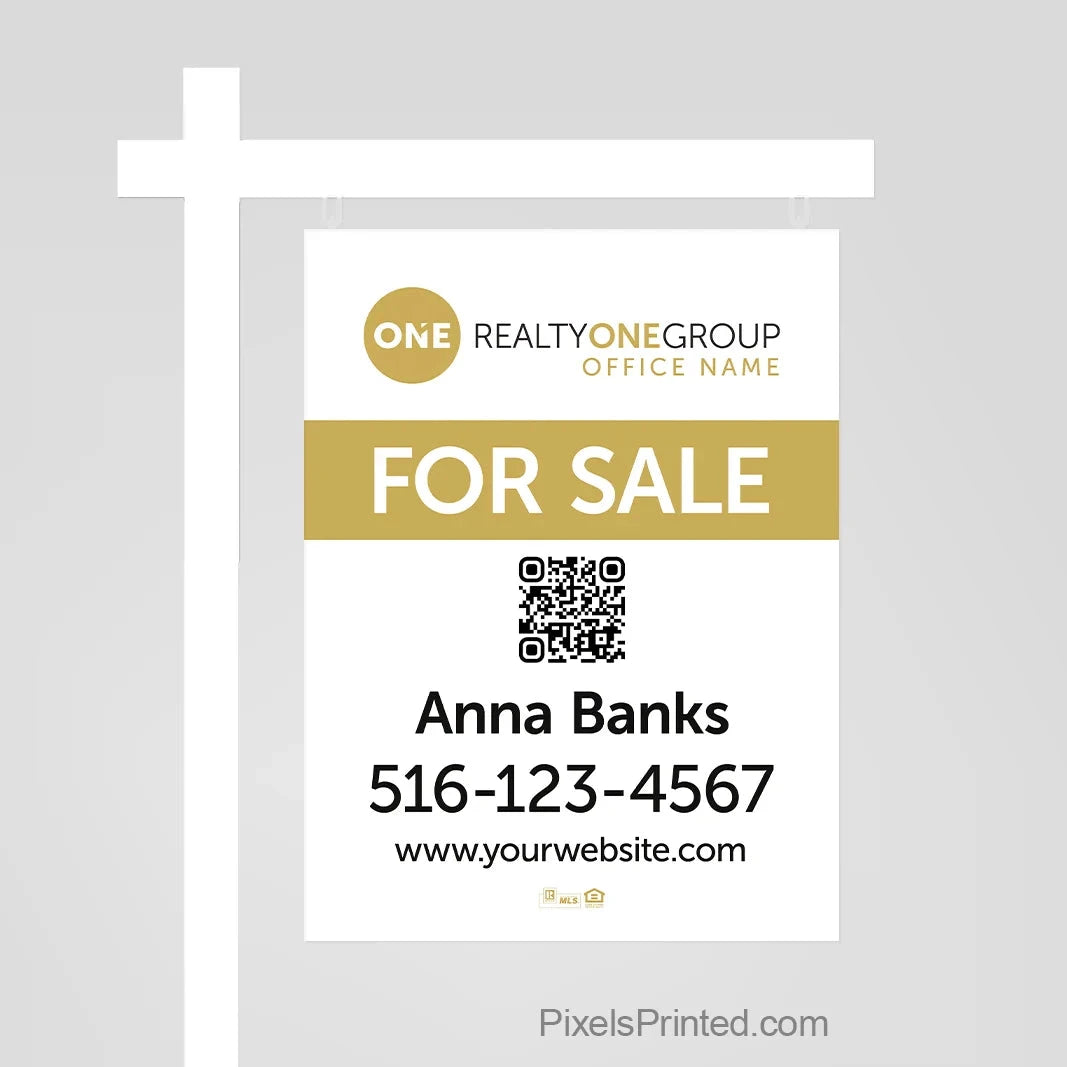 Realty ONE Group for sale QR code signs sign panels PixelsPrinted 