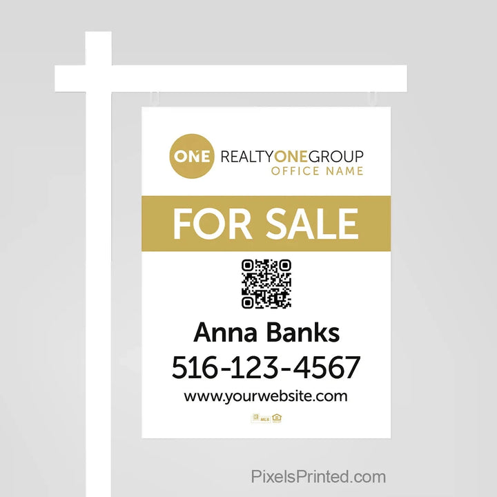 Realty ONE Group for sale QR code signs sign panels PixelsPrinted 