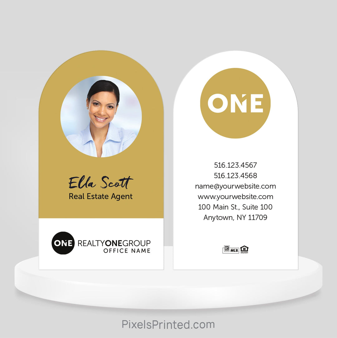 Realty ONE Group half circle business cards Business Cards PixelsPrinted 