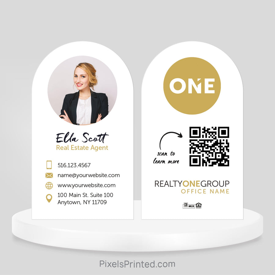 Realty ONE Group half circle business cards Business Cards PixelsPrinted 