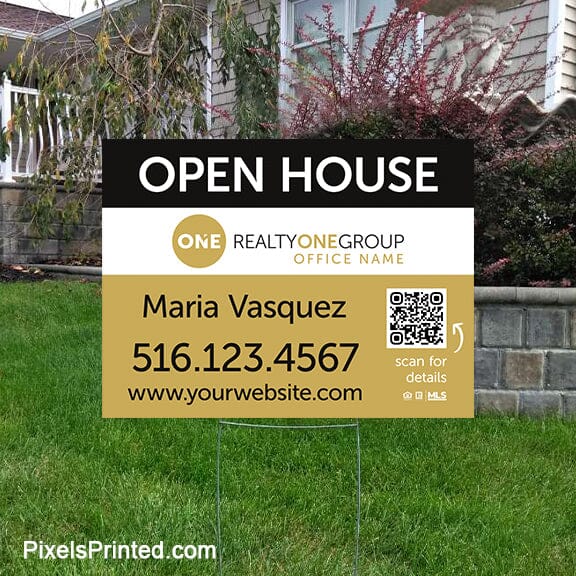 Realty ONE Group open house yard signs yard signs PixelsPrinted 