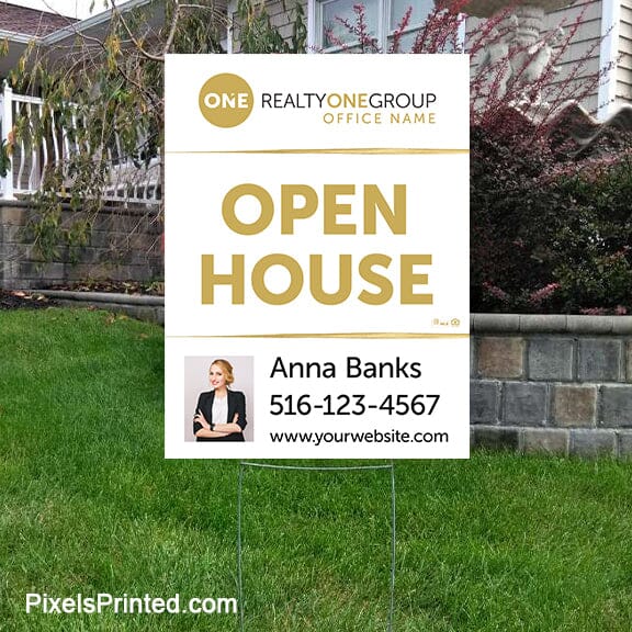 Realty ONE Group open house yard signs yard signs PixelsPrinted 