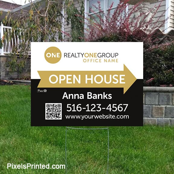 Realty ONE Group open house yard signs yard signs PixelsPrinted 