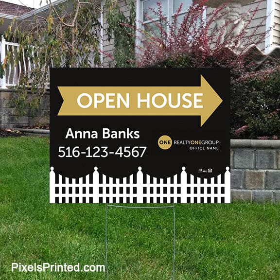 Realty ONE Group open house yard signs yard signs PixelsPrinted 