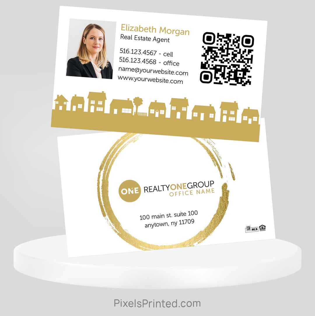 Realty ONE Group real estate business cards Business Cards PixelsPrinted 