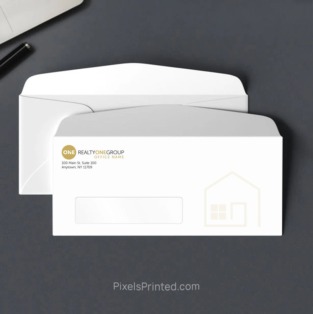 Personalized Realty ONE Group real estate office envelope