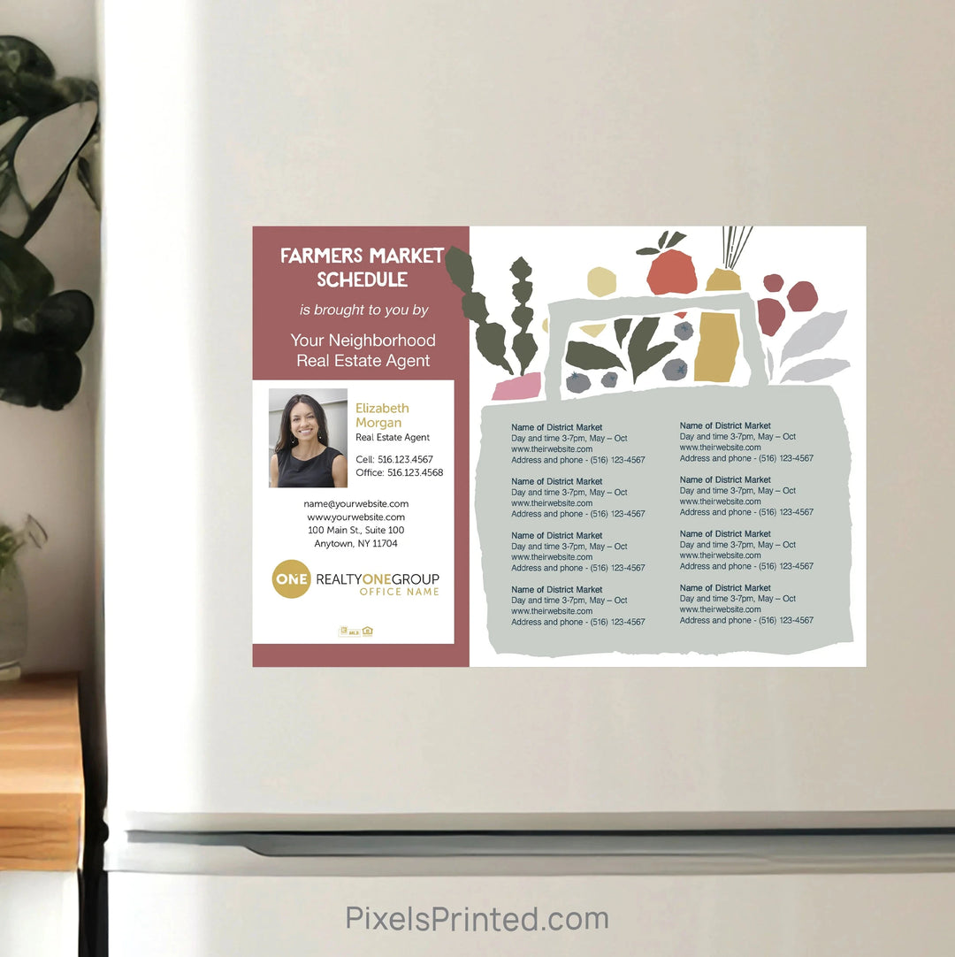 Realty ONE Group Real Estate Farmers Market Calendar Postcard Magnets postcard magnets PixelsPrinted 