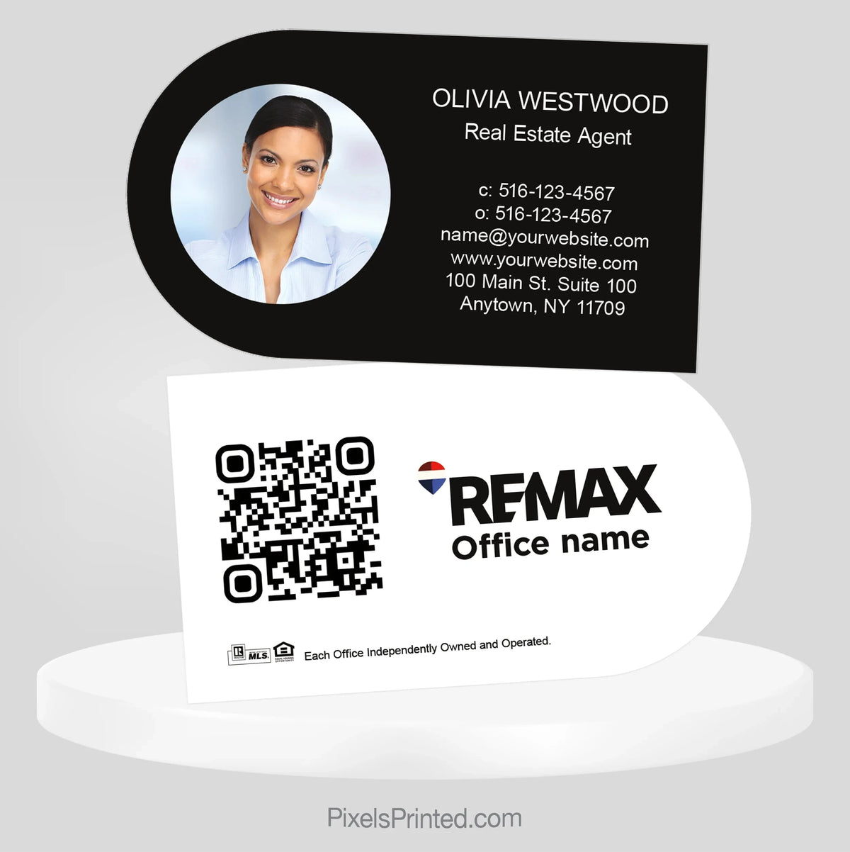REMAX half circle business cards Business Cards PixelsPrinted 