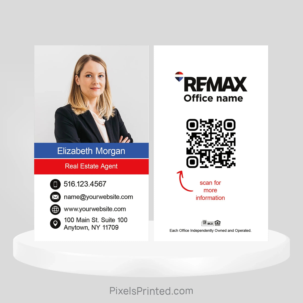 REMAX real estate business cards Business Cards PixelsPrinted 