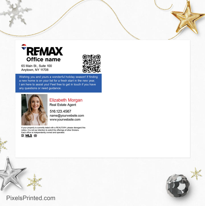 REMAX real estate Christmas postcards marketing