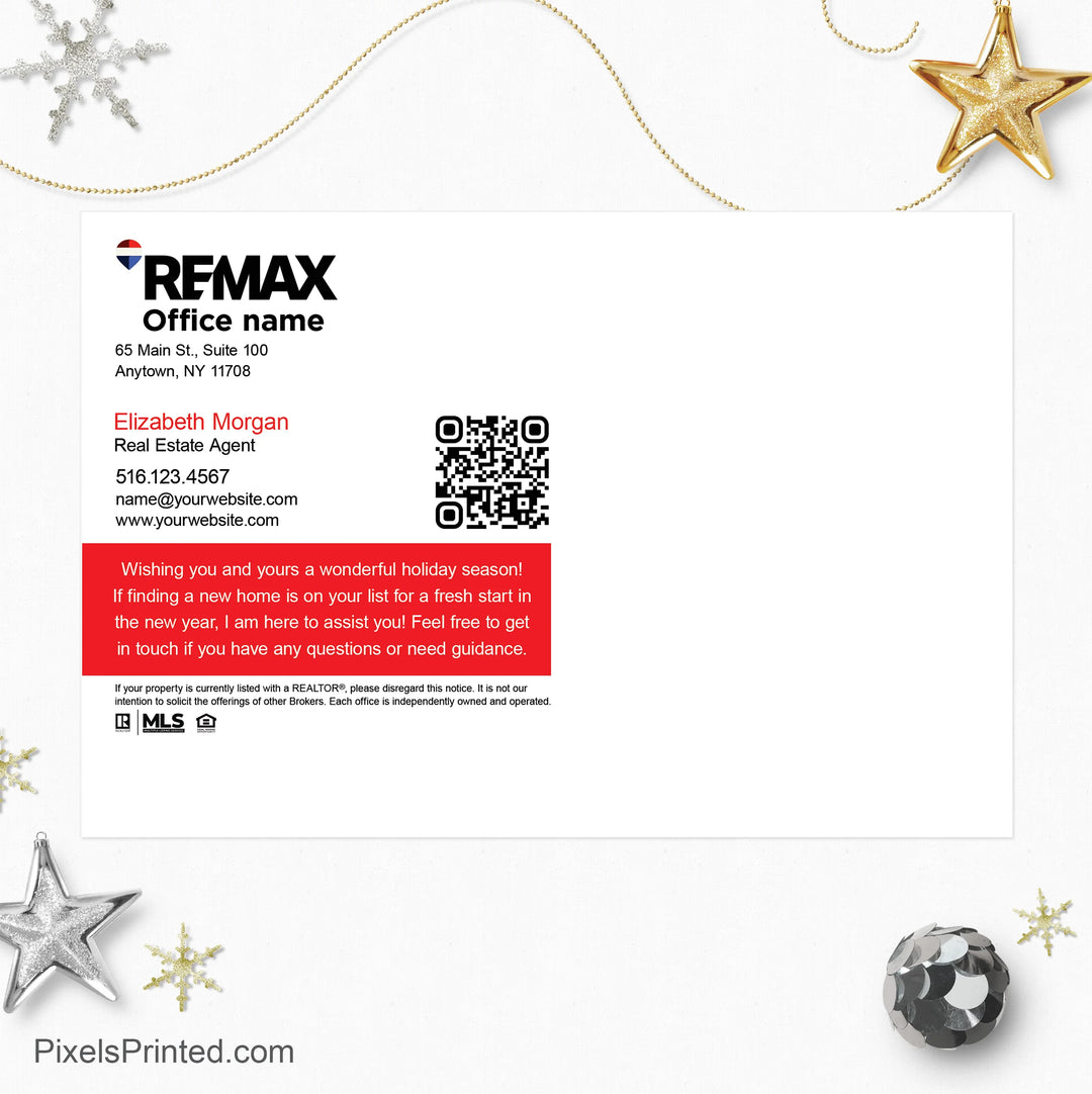 REMAX real estate Christmas postcards marketing