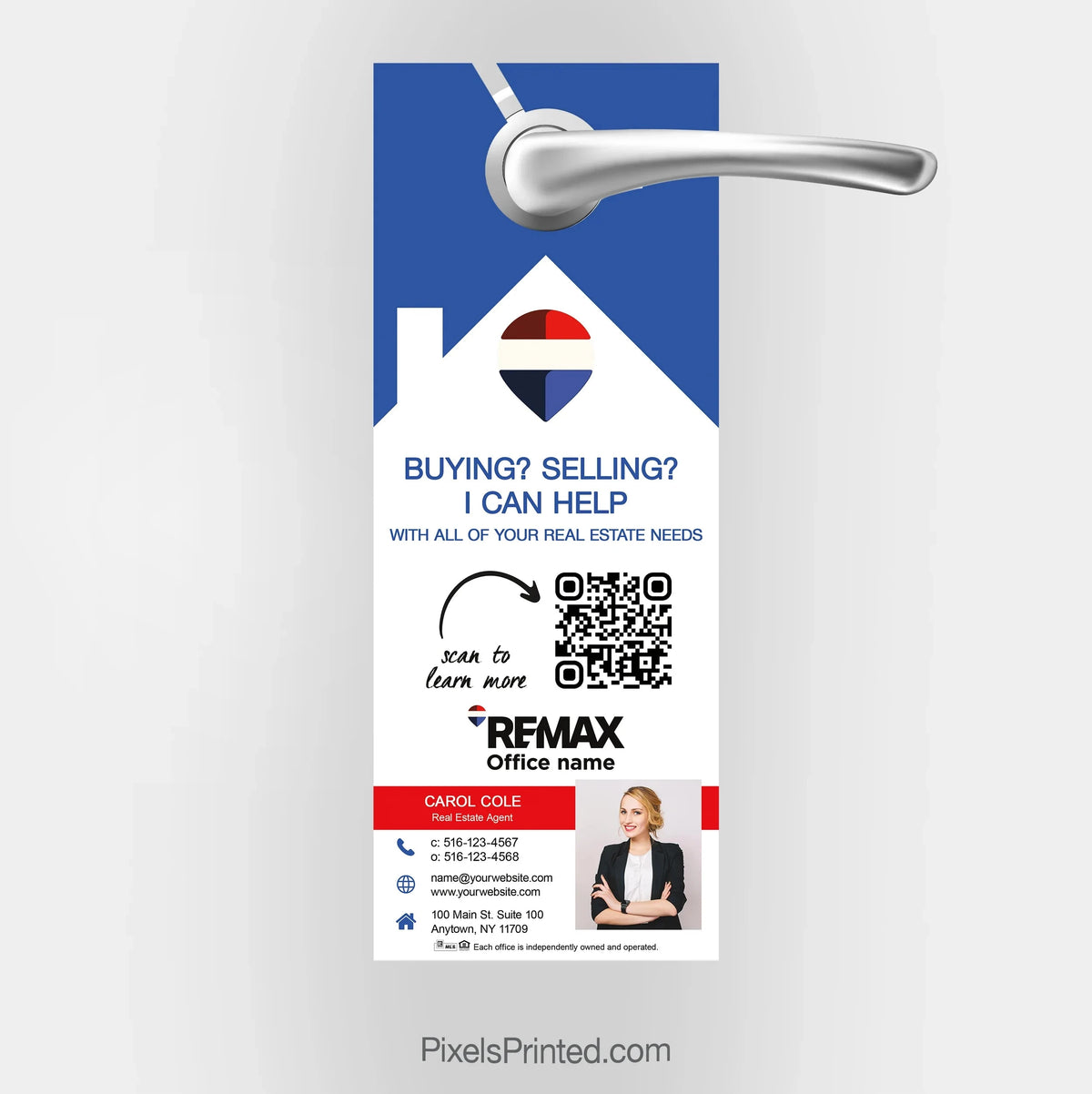 REMAX real estate door hangers PixelsPrinted 