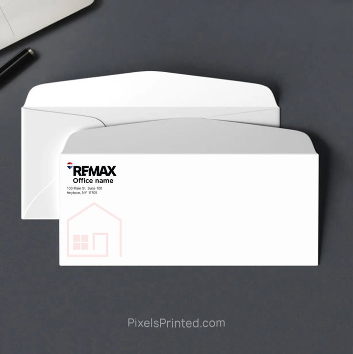 Personalized RE/MAX real estate office envelope with return address