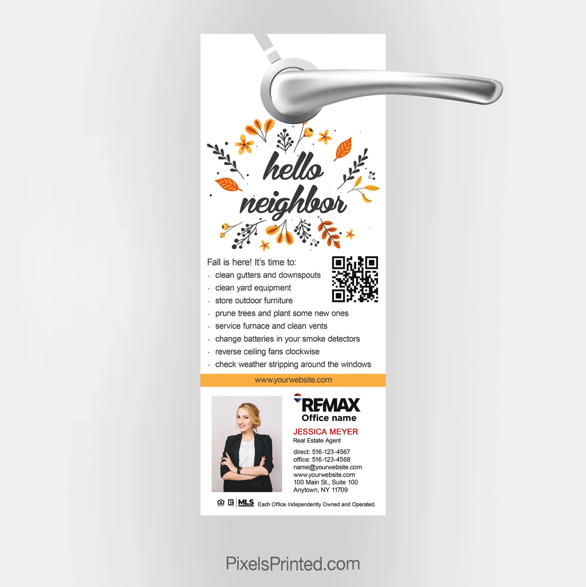 REMAX real estate fall maintenance door hangers PixelsPrinted 