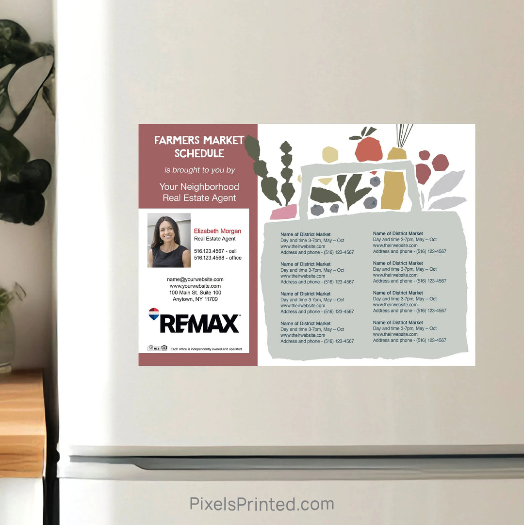 REMAX Real Estate Farmers Market calendar Postcard Magnets postcard magnets PixelsPrinted 