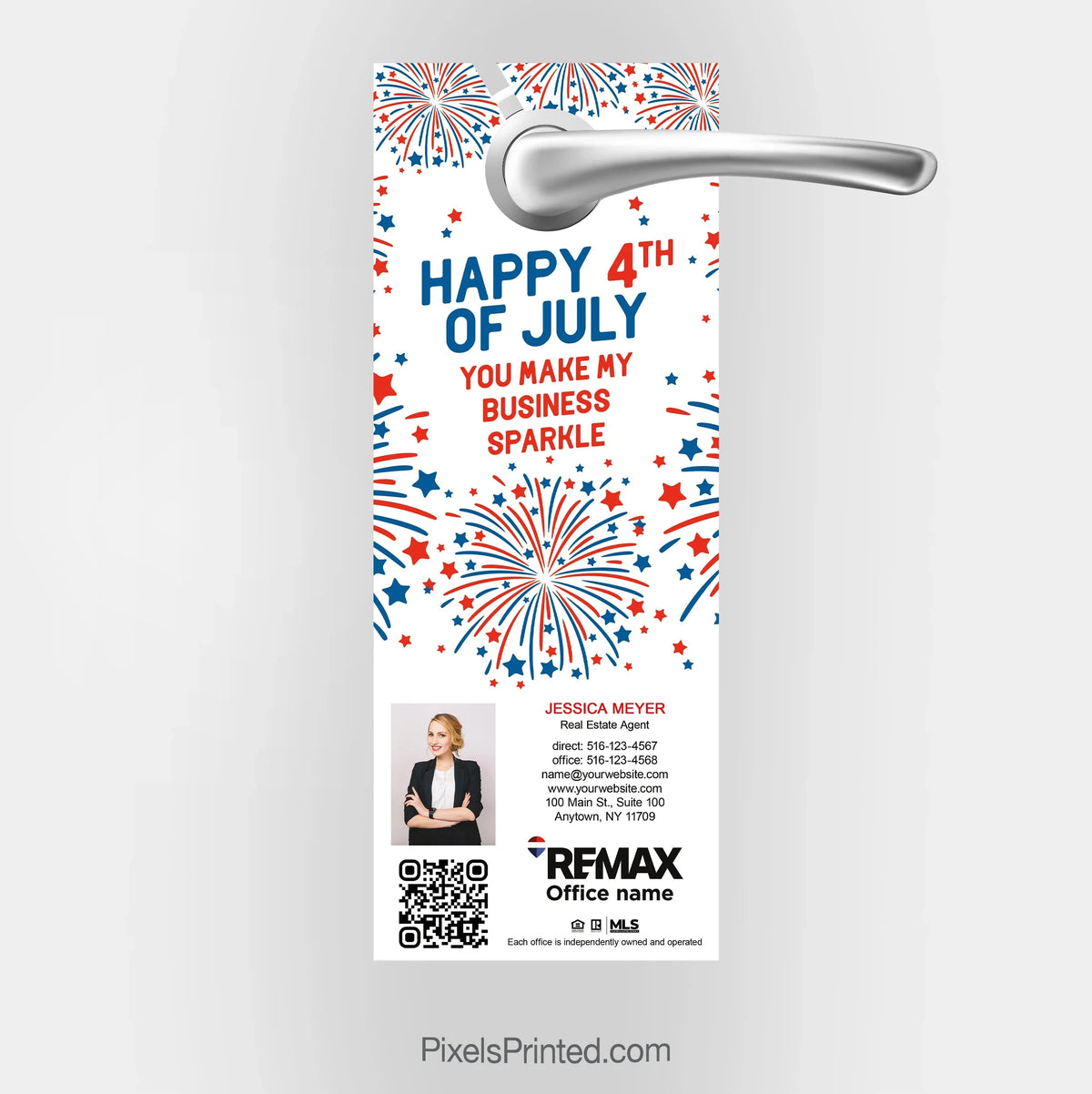 REMAX real estate Fourth of July door hangers PixelsPrinted 