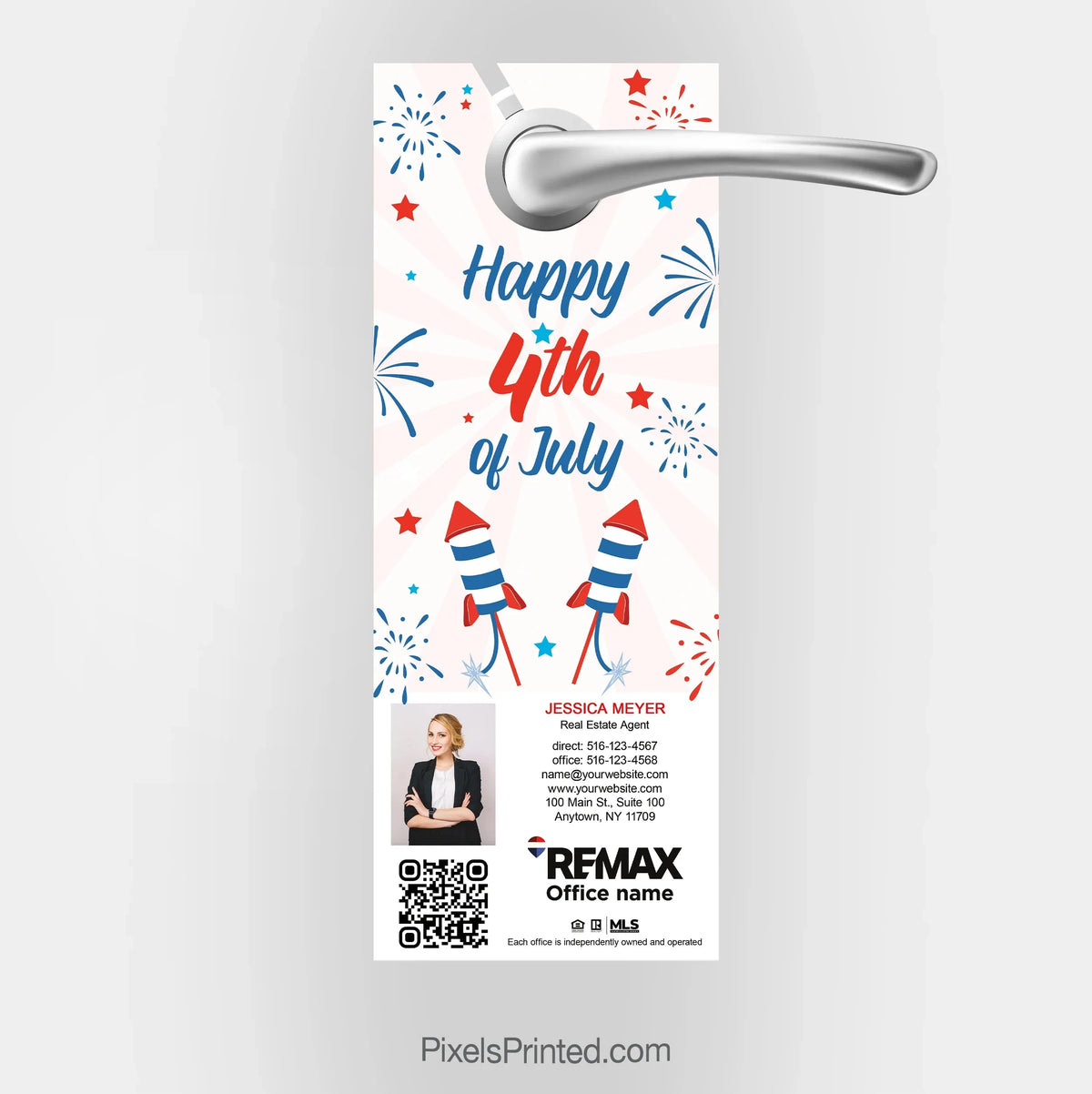 REMAX real estate Independence Day door hangers PixelsPrinted 