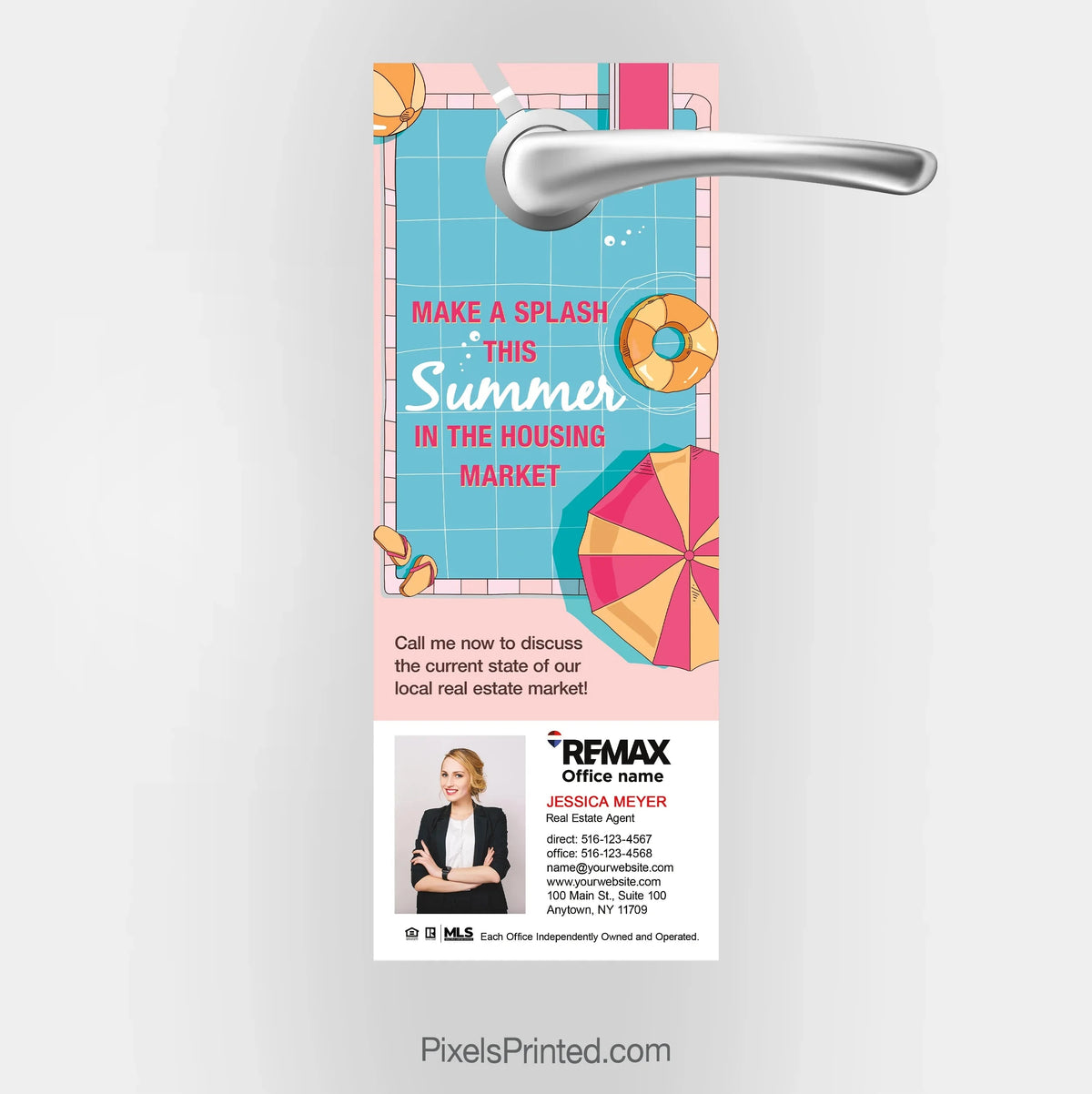 REMAX real estate summer make a splash door hangers PixelsPrinted 