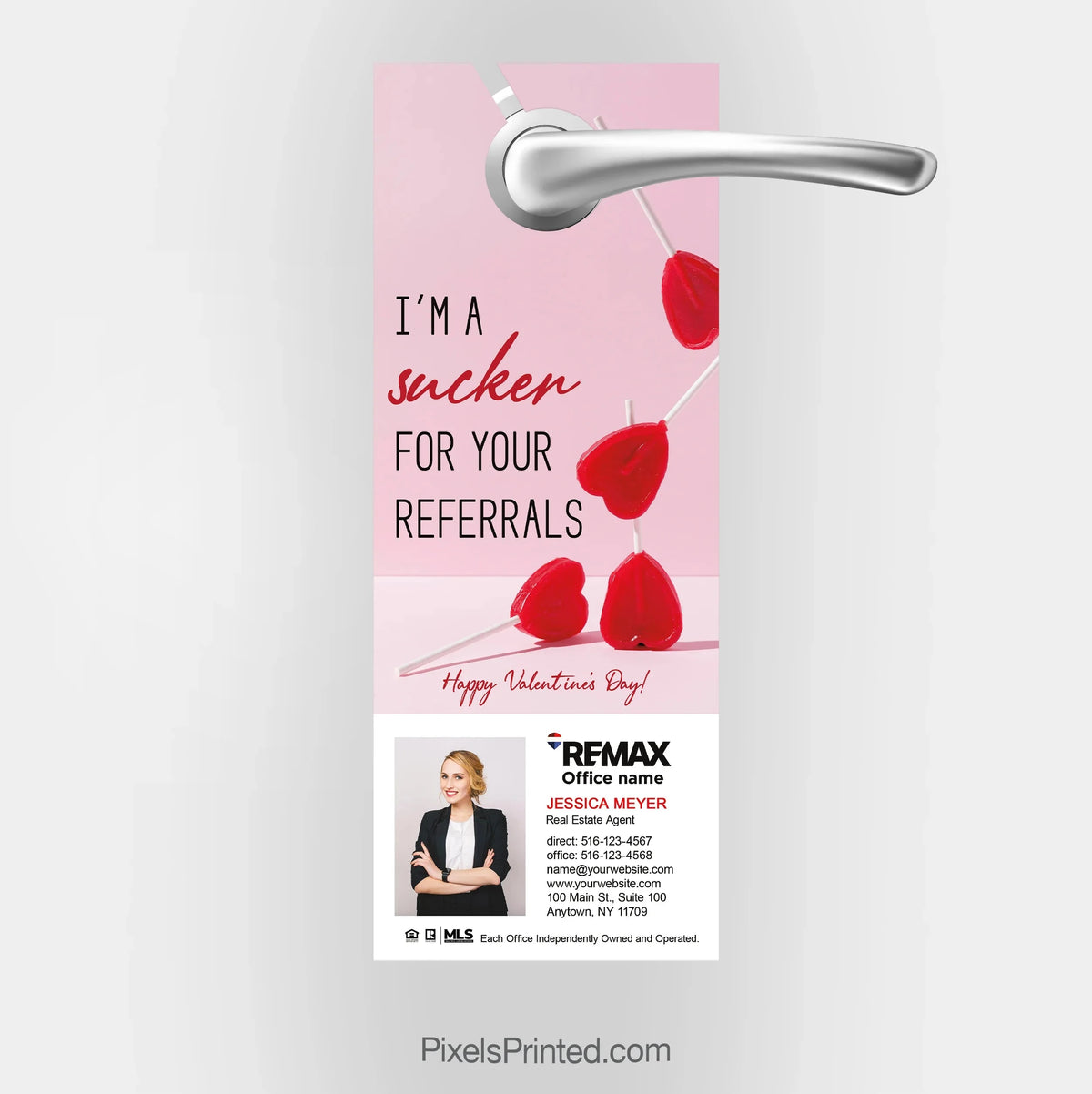 REMAX Real Estate Valentine's Day Door Hangers PixelsPrinted 