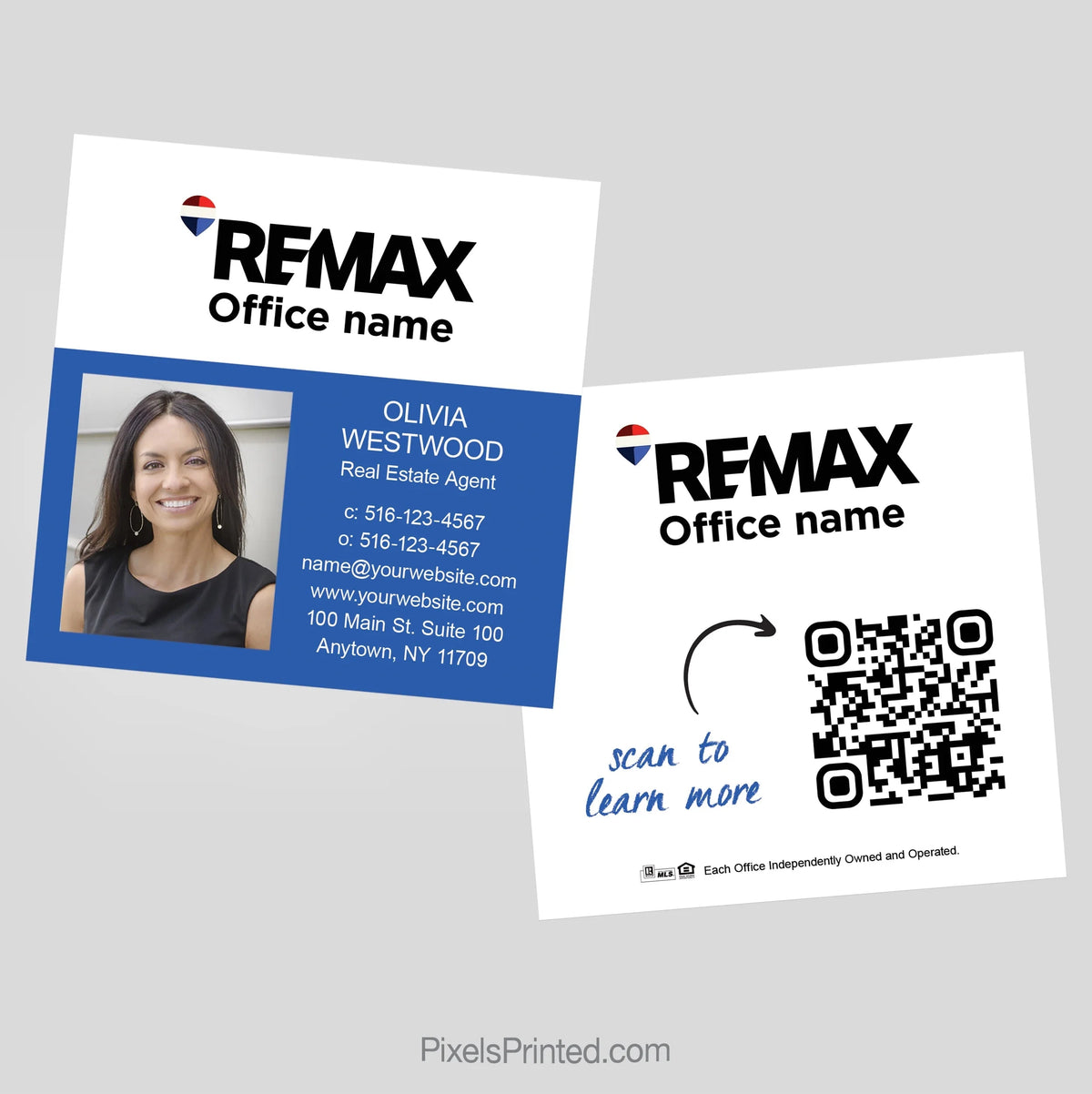 REMAX square business cards Business Cards PixelsPrinted 
