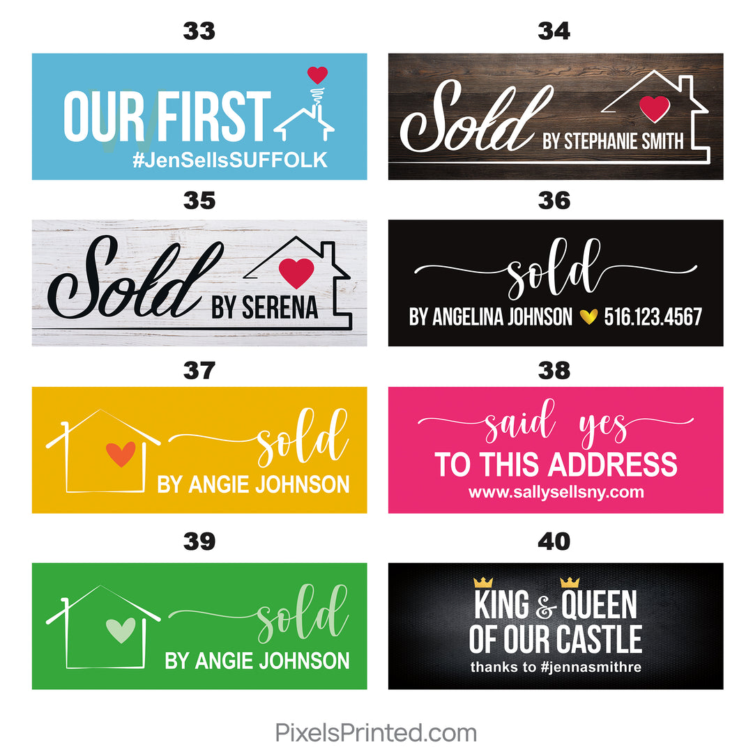 Just Sold Realtor Social Media Sign - PixelsPrinted