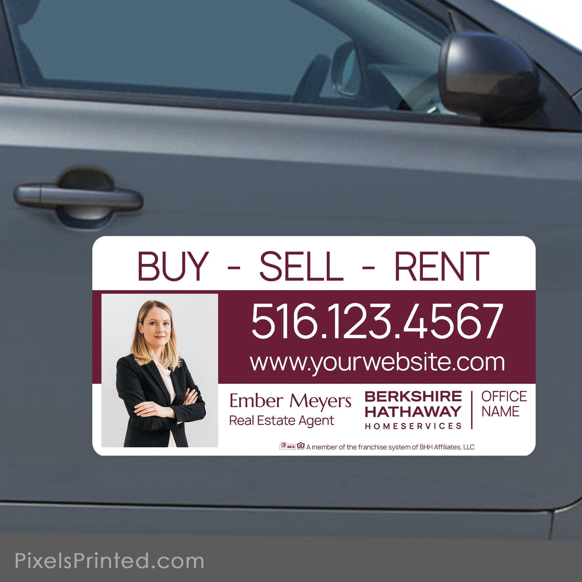 Berkshire Hathaway car magnets - 12”x24" PixelsPrinted 