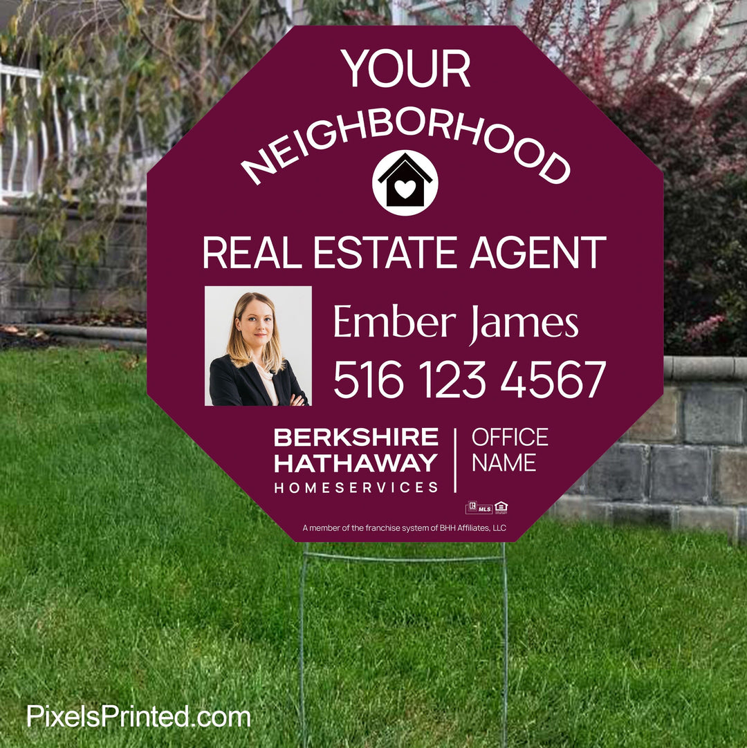 Berkshire Hathaway your neighborhood agent signs yard signs PixelsPrinted 