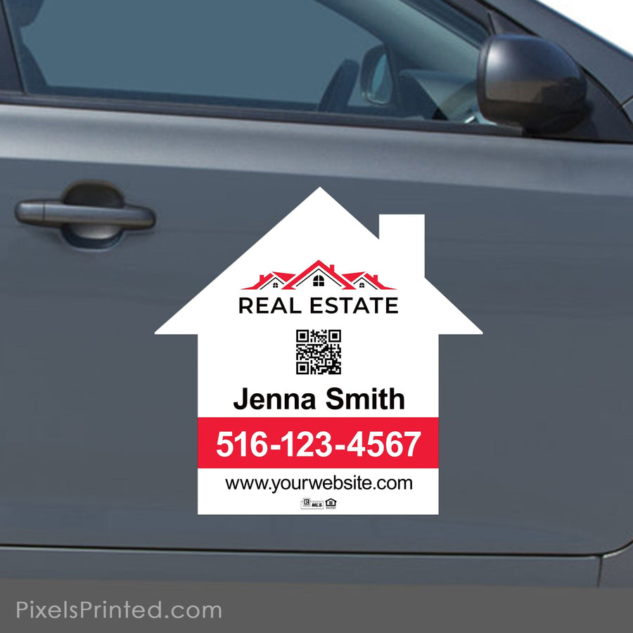 Independent real estate house shaped car magnets PixelsPrinted 