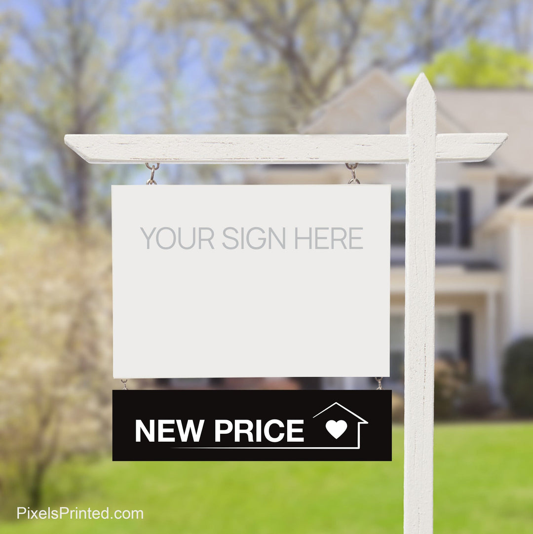 independent real estate new price sign riders PixelsPrinted 