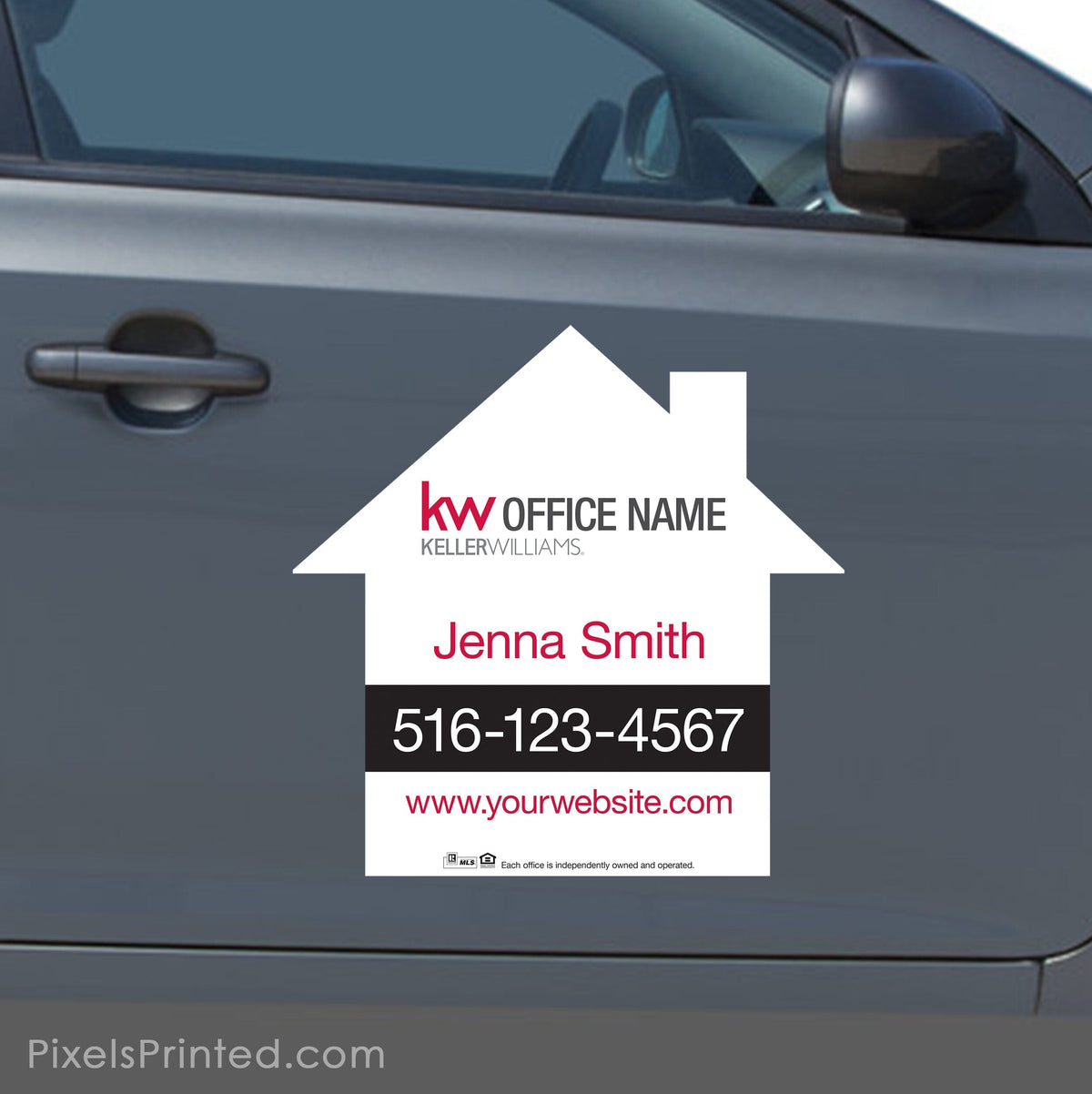 Keller Williams house shaped car magnets PixelsPrinted 