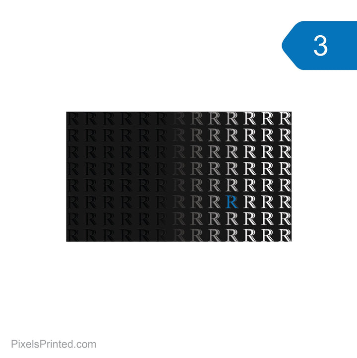 R1R custom business cards Pixels Printed 