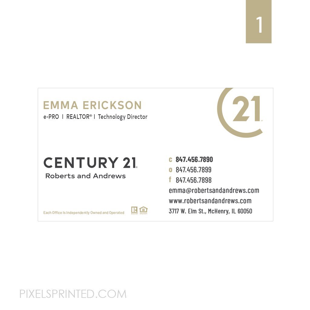 R&A custom business cards Pixels Printed 