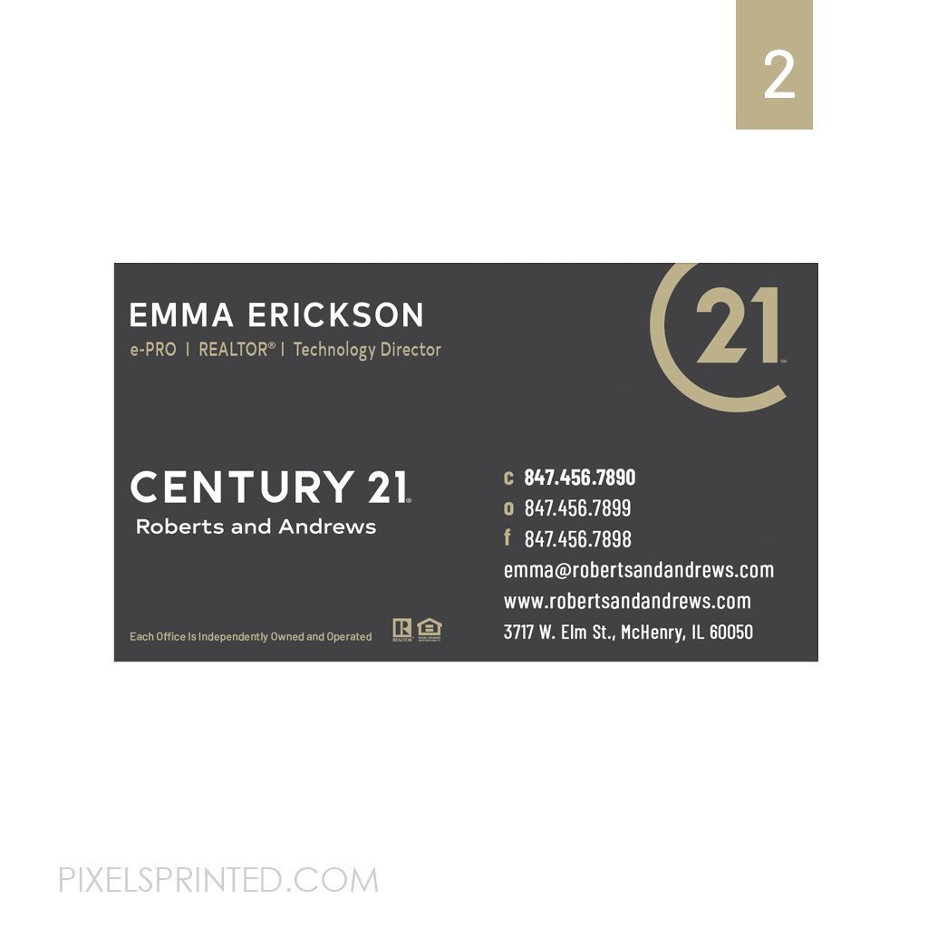R&A custom business cards Pixels Printed 