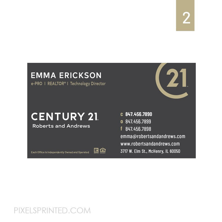 R&A custom business cards Pixels Printed 