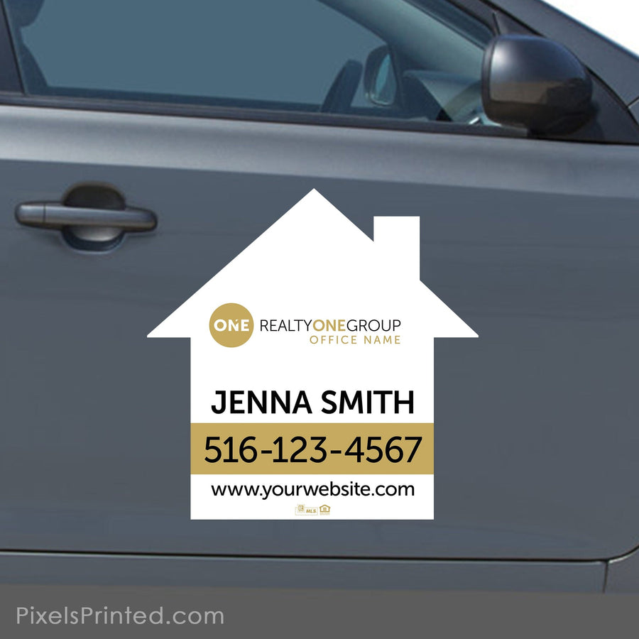 Realty ONE Group real estate house shaped car magnets PixelsPrinted 